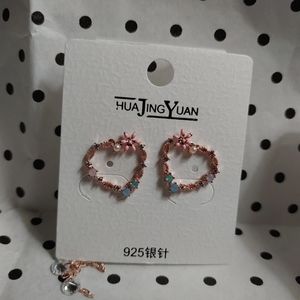 New Korean Style Stud Earrings with Dangle Back